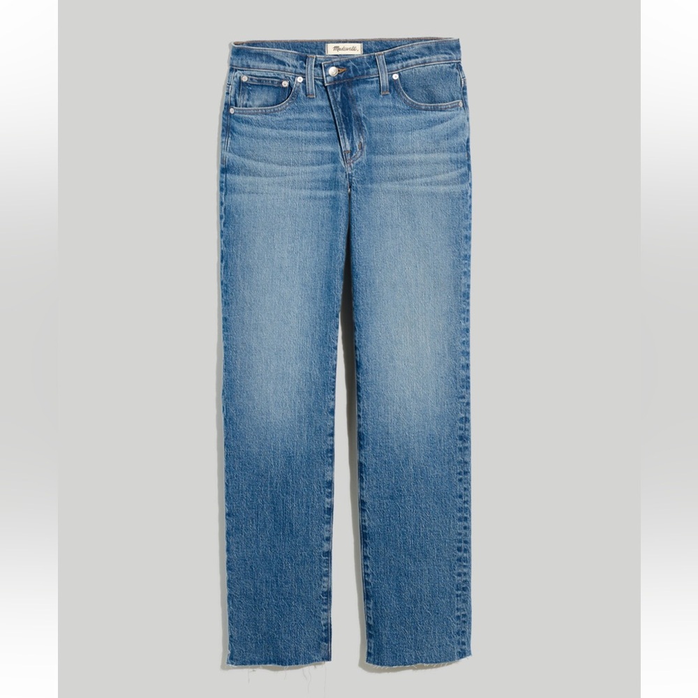 Madewell Perfect Vintage Straight Leg Mid Rise Blue Jeans Women's size 23 - Picture 5 of 13